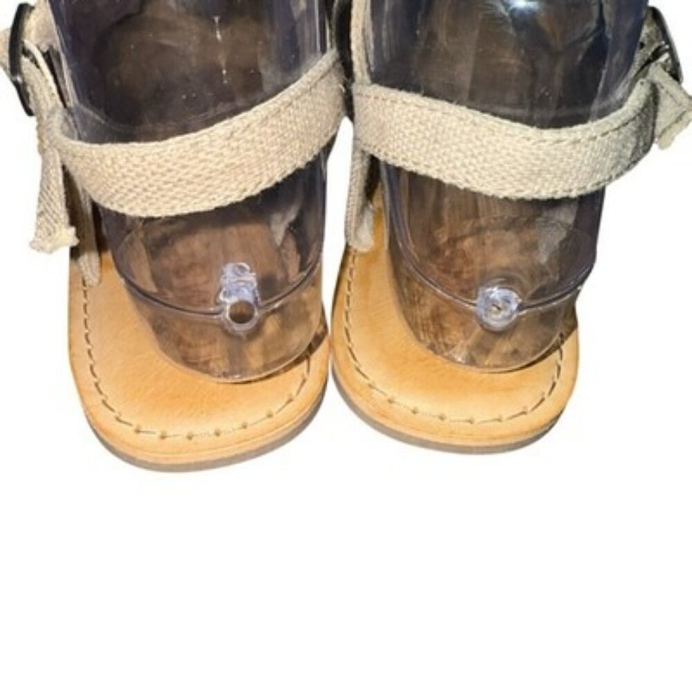 New Toms Lexie Strappy Sandals Oxford Tan Heritage Canvas Diamond Size 9.5 - Picture 4 of 7